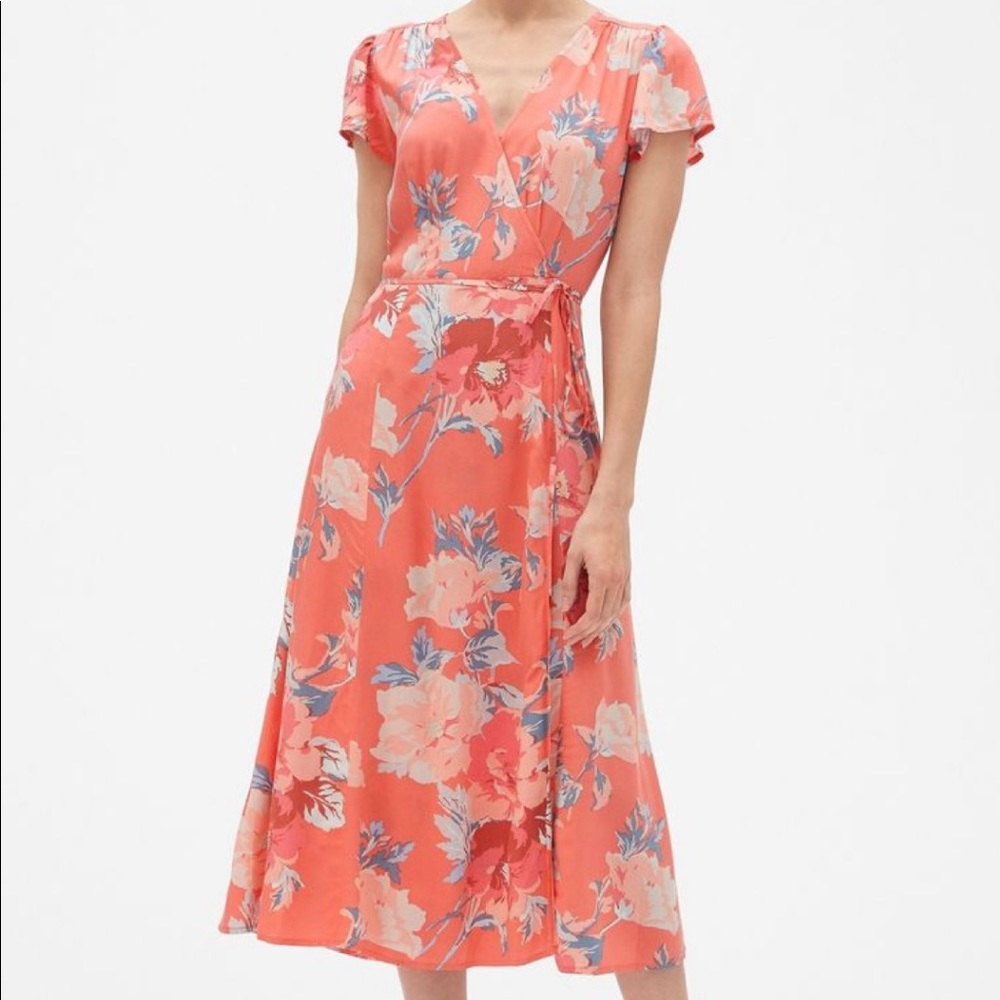 NEW GAP Floral Wrap Dress
